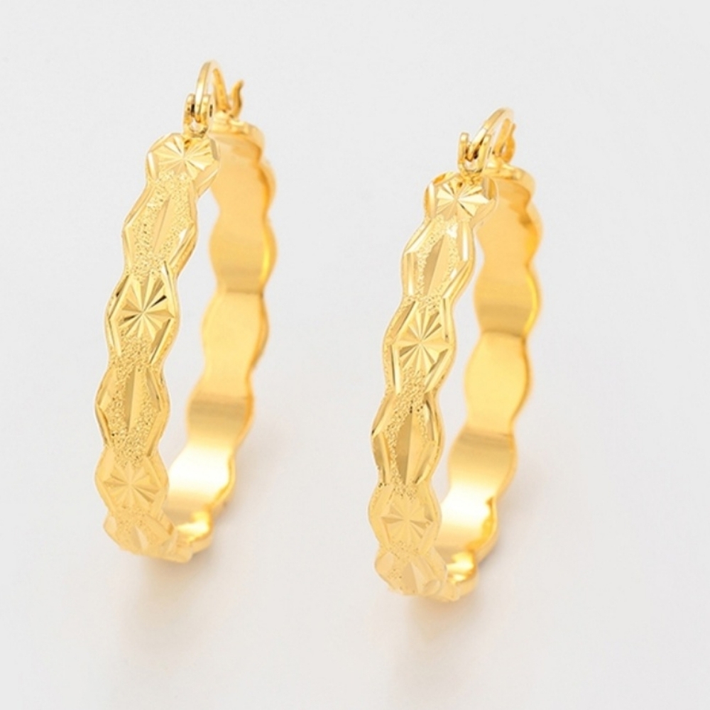 18K Gold Plated Hoop Earrings